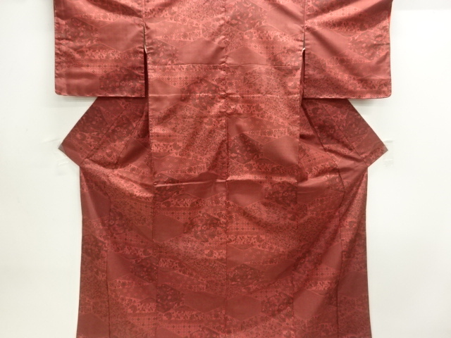 JAPANESE KIMONO / OSHIMA TSUMUGI / FLORAL PLANTS